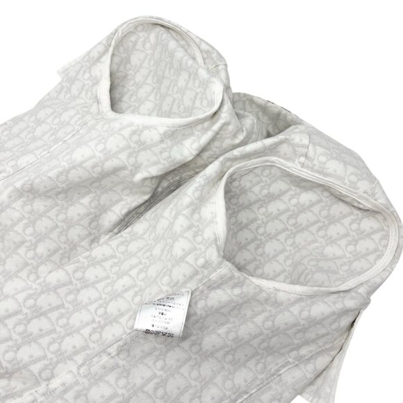 Christian Dior Vintage Trotter Monogram Jacket #42 Beige Cotton Ribbon [106398] - Picture 8 of 13